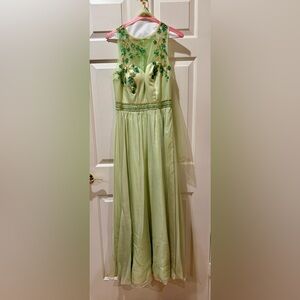 Tiana-inspired Disney Collection Light Green Floral Prom Dress